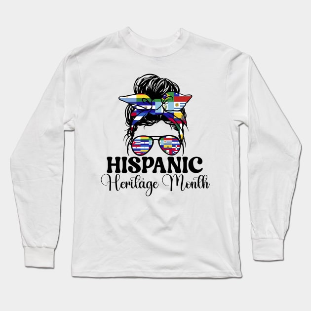 National Hispanic Heritage Month Long Sleeve T-Shirt by Myartstor 